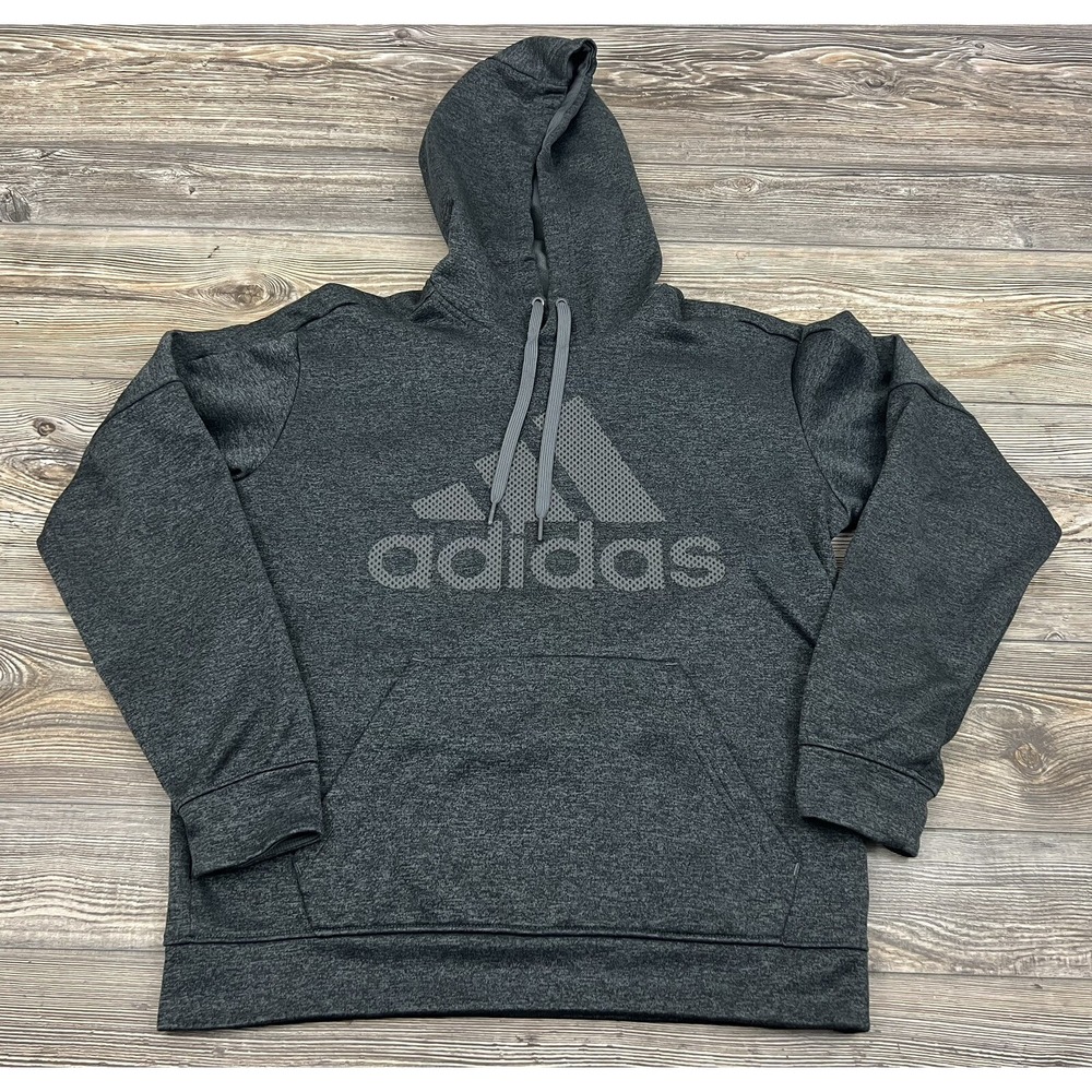 Adidas Clima Warm Hoodie Women's Large‎ Heather Grey Kangaroo Pocket